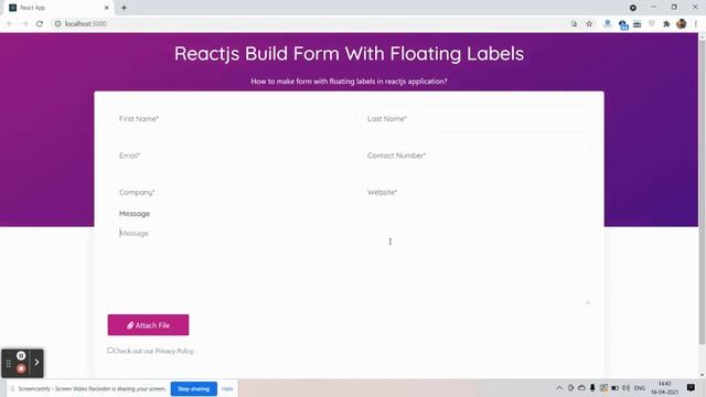 Reactjs Form Building with Floating Labels смотреть онлайн