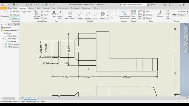 Inventor Autodesk como sacar las vistas y acotar, Como crear planos y acotar en Inventor 2021, 2023 смотреть онлайн