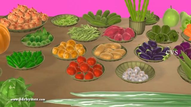 Kuragayalu - Vegetables - 3D Animation Telugu Rhymes for children смотреть онлайн