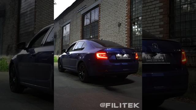 Спортивный глушитель на Skoda Octavia 1.4t 2018 года