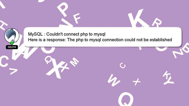 MySQL : Couldn't connect php to mysql смотреть онлайн