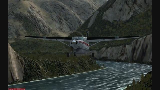 FSX Flight Simulator Final Approach and Landing at Scar Creek CBA7 смотреть онлайн