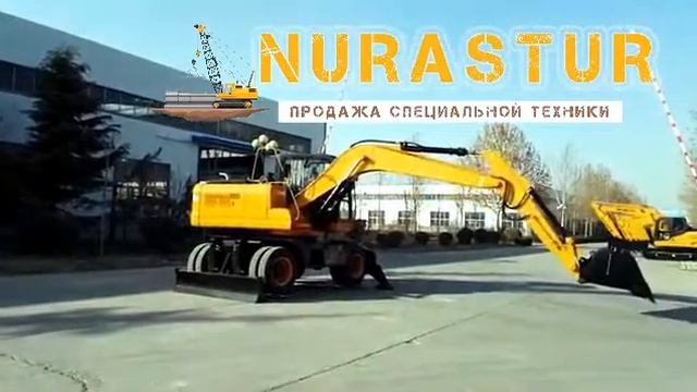 Мини-экскаватор Hengte HT135W смотреть онлайн