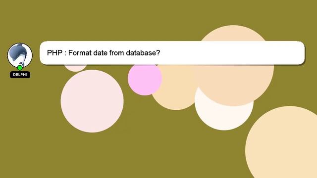 PHP : Format date from database? смотреть онлайн