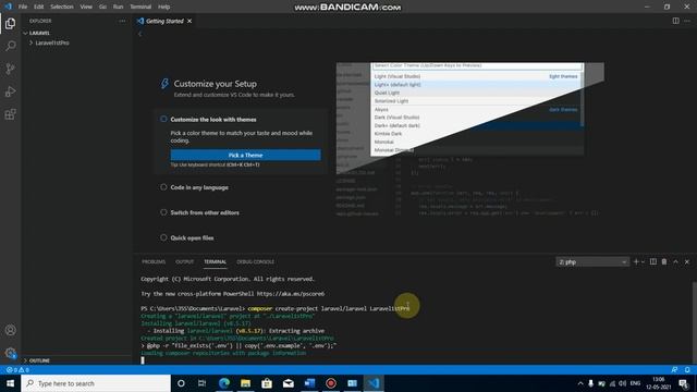 Composer, Visual Studio Code and Laravel 8 Installation смотреть онлайн