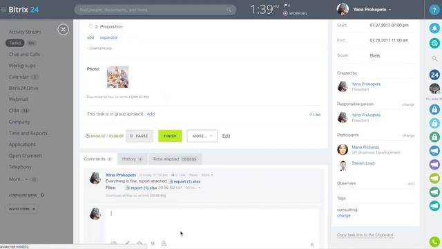 Free Project Time Management Tools - Task Time Tracker in Bitrix24 смотреть онлайн