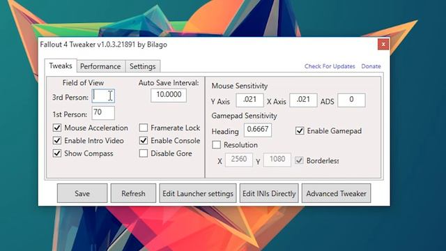 Fallout 4 Tweaks: Uncap FPS, Change FOV, mouse sensitivity смотреть онлайн