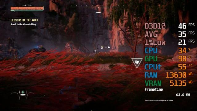 Intel UHD Graphics 770 -- Intel Core I5-13500 -- Horizon Zero Dawn FPS Test