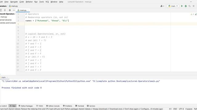 Lecture 6 | Python | Part 2 Membership operators смотреть онлайн