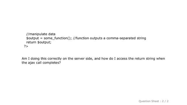 jQuery : How to return data from PHP to a jQuery ajax call смотреть онлайн