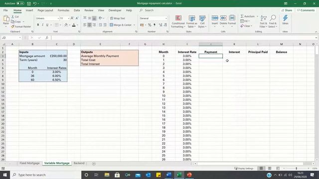 Variable Rate Mortgage Repayment Calculator - Build An Amortisation Table In Excel смотреть онлайн