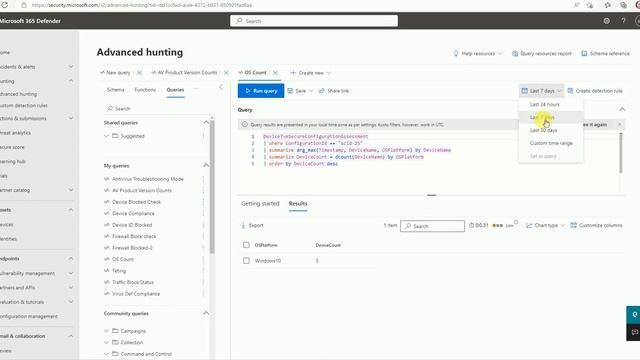 MDE Tutorial -22 -Advanced Hunting in Microsoft Defender for Endpoints смотреть онлайн