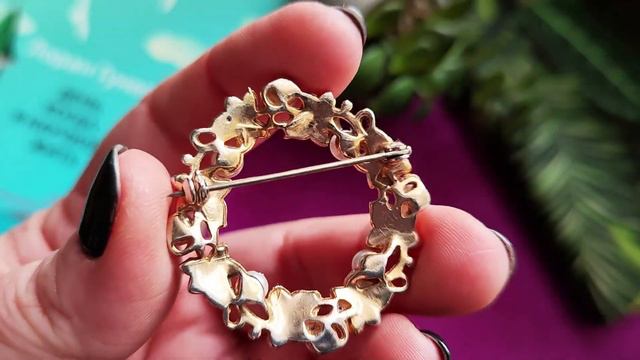 БРОШЬ ВЕНОЧЕК, ВИНОГРАДНЫЕ ЛИСТЬЯ, ВИНТАЖ смотреть онлайн