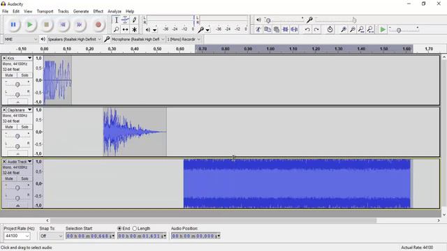 Making a drum beat with Audacity (and the sounds themselves) [Sound design] смотреть онлайн