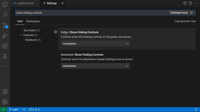 VS Code tips — Show or hide folding controls смотреть онлайн
