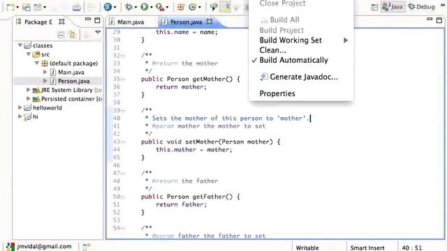 Javadoc in Eclipse Tutorial смотреть онлайн