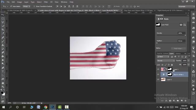 Photoshop Tutorial: HAND FLAG PAINT! How to Paint Graphics onto a Hand. смотреть онлайн