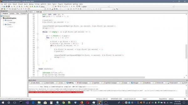 C++ - Lee Algorithm with graphics.h and STL