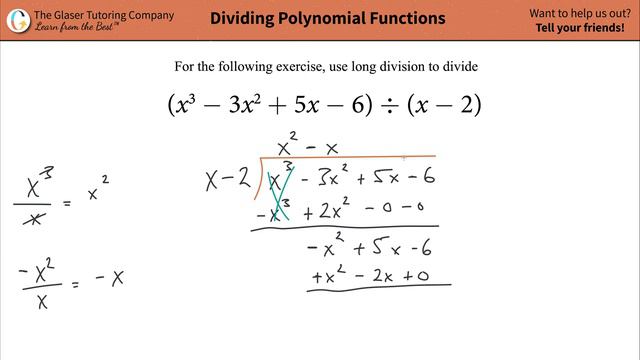 How to solve (x^ − 3x^2 + 5x − 6) ÷ (x − 2) by long division смотреть онлайн