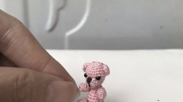 How to Crochet Micro Bear - tiny bear Crochet pattern - tiny amigurumi - miniature Pink bear patter смотреть онлайн