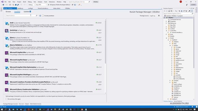 Установка и настройка редактора CKEditor + CKFinder на ASP.NET MVC смотреть онлайн