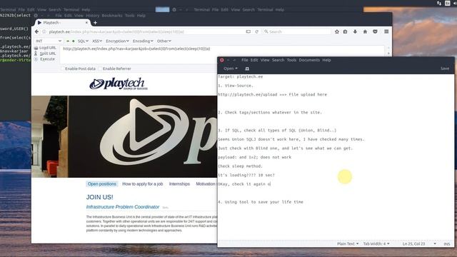 Playtech.ee + Blind SQL Injection Advanced (Manually + Tools) смотреть онлайн