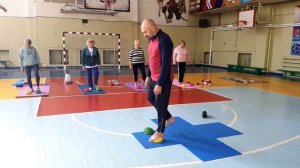 Разминка стоп  на полусферах