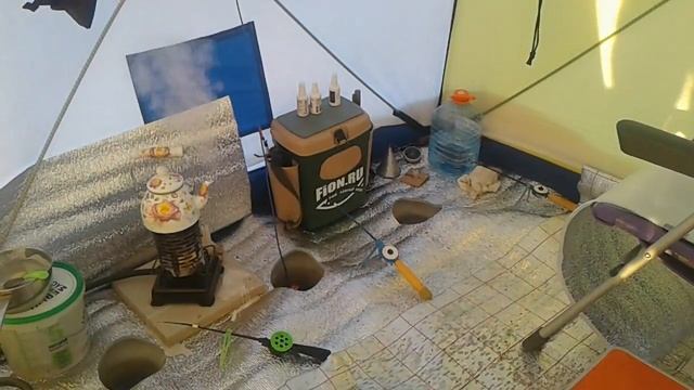 Палатка для зимней рыбалки стэк Куб трехслойная смотреть онлайн
