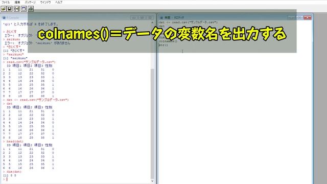 【R解説】マジでゼロから始める統計生活！第二回『データの読み込みと特定行列の参照』※説明欄もみてね。 смотреть онлайн