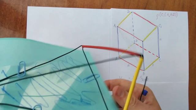 Расстояние от точки до плоскости через объем пирамиды. смотреть онлайн