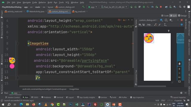 Play with custom Alert Dialog in Android Studio | Transparent background | custom height width смотреть онлайн