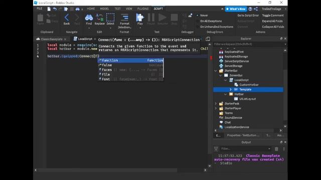 Custom Hotbar / Toolbar Tutorial (Roblox) смотреть онлайн