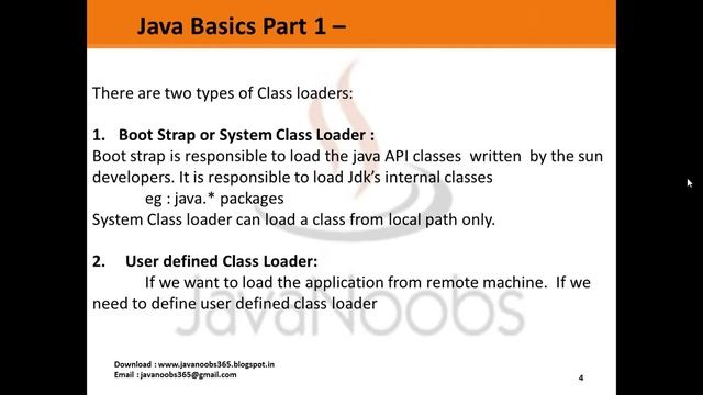 Java Basics Part 1 - Q 06) Class Loaders смотреть онлайн