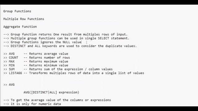 12 Group Function - Introduction - Oracle SQL смотреть онлайн