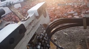 Ремонт гидрозамков каретки на экскаваторе погрузчике HIDROMEK 102 B (часть 2)