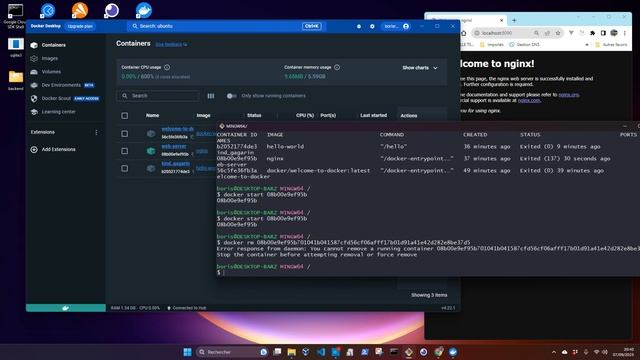 Docker : rm -f / --force, destruction d'un conteneur смотреть онлайн