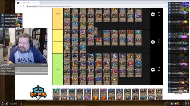 A Tier List Of EVERY Legendary In Hearthstone History! | Ashes Of Outland | Hearthstone