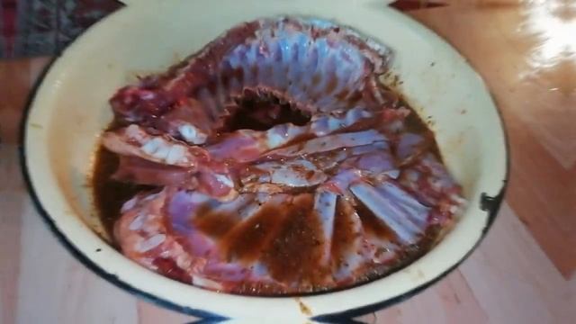Баранины рёбрышки на мангале