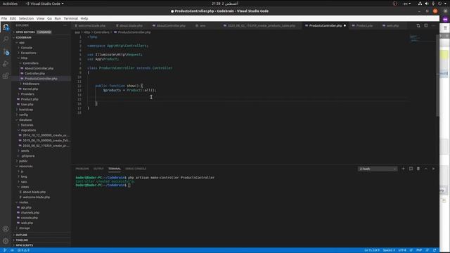 Laravel basics Course - Getting the data from the database using Laravel eloquent #9 смотреть онлайн