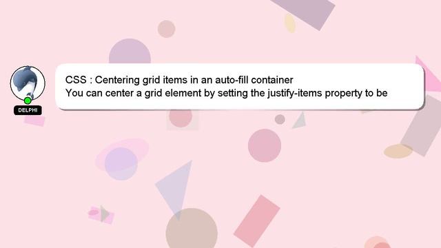 CSS : Centering grid items in an auto-fill container смотреть онлайн