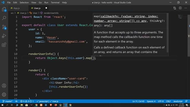 12 Rendering Objects | React Js смотреть онлайн