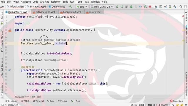 How to make Quiz App in Android Studio | Quiz App in Android with SQLite | Create Drawable Part 10 смотреть онлайн