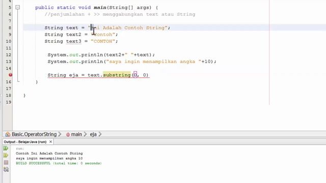Tutorial Belajar Java - 12 Operasi pada String смотреть онлайн