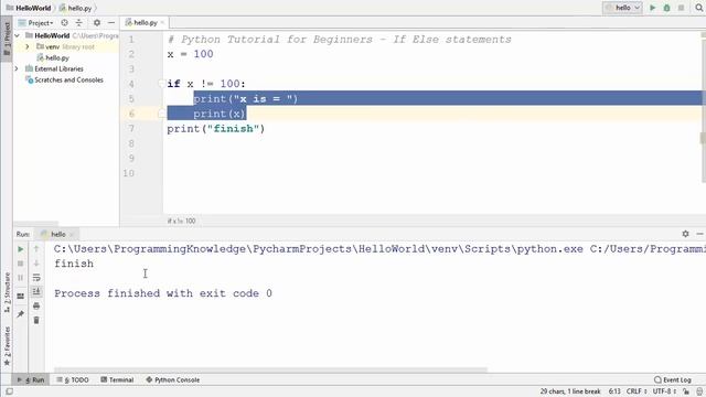Python Tutorial for Beginners 11 - Python IF ELSE Statements смотреть онлайн