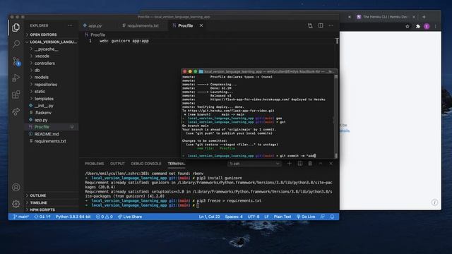 Deploy a Flask App with PostgreSQL Database to Heroku WITHOUT SQLAlchemy смотреть онлайн