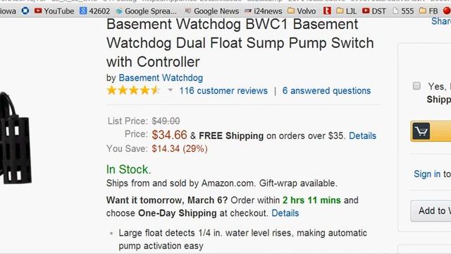 Glentronics Dual Float Sump Pump Switch смотреть онлайн