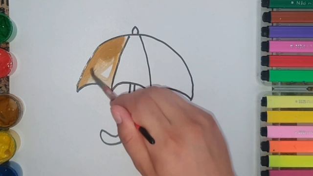 Drawing umbrella for children | Bolalar uchun soyabon rasm chizish | рисование Зонтик для детей смотреть онлайн