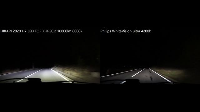 HIKARI 2020 10000lm 6000k LED vs Philips WhiteVision Ultra смотреть онлайн