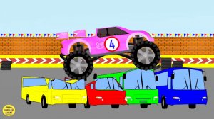 Развивающие мультики про машинки. Машинки: Монстр-трак и цифры