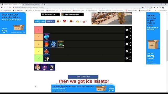 Elemental Dungeons Element Tier list смотреть онлайн